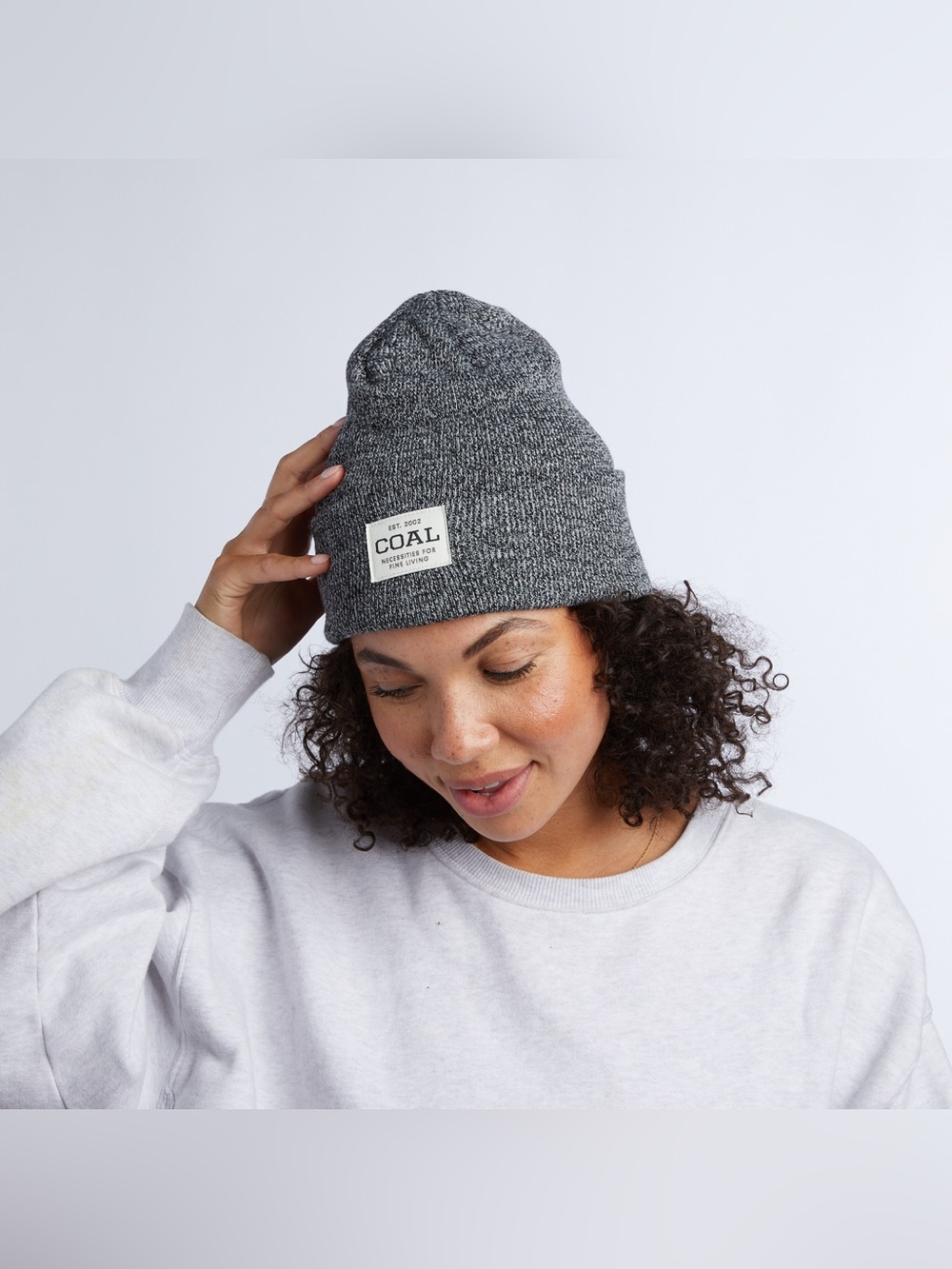 COAL Gray Knit Cuffed Beanie